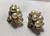 Japan Beaded Earrings Crystal Pearl Vintage Import Jewelry