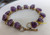 Amethyst Bracelet Tumbled Semi Precious Stone Vintage Purple Jewelry