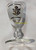 Libbey Glass Cup Ice Bucket Golden Foliage Bar Bowl Set Cordial Vintage Designer Barware