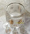 Libbey Glass Cup Ice Bucket Golden Foliage Bar Bowl Set Cordial Vintage Designer Barware