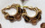 Demario Earrings Hoop Topaz Filigree Ball Vintage Designer Jewelry