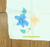 Applique Tablecloth Blue Yellow Flower Table Cloth Vintage Linen Gift