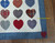 29 Hearts Quilt Vintage Handmade Wall Hanging Linen