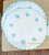 Embroider Round Placemat Coaster Doily Set Handiwork Green Vintage Linen Lot 11