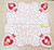 Organza Love Heart Handkerchief Valentine's Day Hankie Vintage Linen Hanky