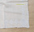 Grey Handkerchief White Embroider Diamond Hankie Vintage Linen Hanky