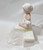 Art Deco Lady in White Figurine Fan Pottery Vintage Bride Bridal Gift