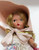Nancy Ann Storybook Doll Bisque Porcelain Toy Branded Stand Vintage Designer Bonnet