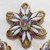 Juliana D&E Brooch Earrings Transfer Rose Milk Glass Vintage Delizza Elster Designer Jewelry