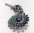Juliana D&E Brooch Sapphire Blue Flower Vintage Delizza Elster Designer Jewelry