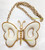 Juliana D&E Pendant Necklace XL Butterfly Thermoset Lucite Vintage Delizza Elster Designer Jewelry B