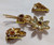 Juliana D&E Brooch Earrings Topaz Citrine Venus Flame Twisted Rope Flower Vintage Delizza Elster Designer Jewelry