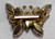 Mini Butterfly Brooch Sun Topaz Milk Glass Vintage Fashion Jewelry