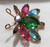 Juliana D&E Brooch Round Body 3 Wing Fly Bug Bee Vintage DeLizza Elster Designer Jewelry
