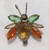 Juliana D&E Brooch Topaz Tear Drop Body 3 Wing Fly Bug Bee Vintage DeLizza Elster Designer Jewelry Dii