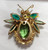 Juliana D&E Brooch Emerald Beetle Bug 3 Wing Vintage DeLizza Elster Designer Jewelry