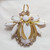 Juliana D&E Brooch Milk Glass Beetle Bug 3 Wing Vintage DeLizza Elster Designer Jewelry