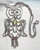 Huge Owl Pendant Necklace Crystal Rhinestone Puppet Vintage Runway Statement Jewelry