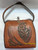 Meeker Made Turnloc Leather Purse 1916 Mirror Vintage Art Nouveau Hand Tooled Antique Bag