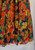 Hibiscus V Neck Maxi Dress Orange Red Sleeveless Print Vintage Velvet Belt Gown