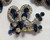 Juliana D&E Brooch Earrings Sapphire Blue Rhinestone Vintage Delizza Elster Designer Jewelry