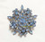 Juliana D&E Brooch Blue Floret Star Vintage Delizza Elster Designer Jewelry