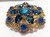 Juliana D&E Belt Sapphire Blue Buckle Filigree Scroll Heart Vintage Delizza Elster Designer Jewelry