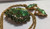 Juliana D&E Necklace Pendant Earrings Emerald Green Rivoli Vintage Delizza Elster Designer Jewelry