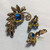 Juliana D&E Brooch Earrings Sapphire Blue Twisted Rope Vintage Delizza Elster Designer Jewelry