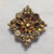 Juliana D&E Brooch Pendant Tanzanite Rose Triangle Pin Necklace Vintage Delizza Elster Designer Jewelry