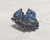 Juliana D&E Necklace Pendant Earrings Sapphire Blue Rivoli Vintage Delizza Elster Designer Jewelry
