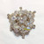 Juliana D&E Brooch Crystal Bead Dangle Pin Vintage Delizza Elster Designer Jewelry
