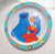 Cookie Monster Elmo Plate Sesame Street Child Dish Vintage Kid First Years Toddler 