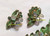 Juliana D&E Brooch Earrings Green Dangle Crystal Bead Pin Vintage Delizza Elster Designer Fashion Jewelry