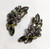 Juliana D&E Earrings Green Satin Glass Vintage Delizza Elster Designer Jewelry AS IS Brooch