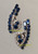 Juliana D&E Earrings Sapphire Blue Climber Vintage Delizza Elster Designer Jewelry