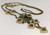 Juliana D&E Lariat Necklace Emerald Green Box Pendant Vintage Delizza Elster Designer Jewelry