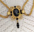 Juliana D&E Cameo Necklace Black Relief Choker Vintage DeLizza Elster Designer Jewelry