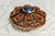 Juliana D&E Brooch French Limoges Topaz Sun Pin Vintage DeLizza Elster Jewelry