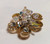 Juliana D&E Brooch Crystal Bead Ribbon Cup Dangle Pin Vintage Delizza Elster Designer Jewelry