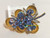 Juliana D&E Brooch Light Sapphire Bead Ribbon Cup Dangle Pin Vintage Delizza Elster Designer Jewelry