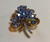 Juliana D&E Brooch Light Sapphire Bead Ribbon Cup Dangle Pin Vintage Delizza Elster Designer Jewelry