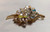 Juliana D&E Brooch Crystal Bead Dangle Stem Pin Vintage Delizza Elster Designer Jewelry