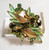 Juliana D&E Brooch Emerald Green Fold Metal Leaf Flower Pin Vintage Delizza Elster Designer Jewelry