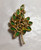 Juliana D&E Brooch Green Two Tone Milk Glass Flower Pin Vintage Delizza Elster Designer Jewelry B