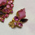 Juliana D&E Brooch Earrings Amethyst Rose Pink Givre Diamond Pin Vintage Delizza Elster Designer Jewelry