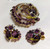 Juliana D&E Brooch Earrings Amethyst Purple Givre Stripe Pin Vintage Delizza Elster Designer Jewelry