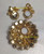 Juliana D&E Brooch Earrings Easter Egg Enamel Stippled Pin Vintage Delizza Elster Designer Jewelry