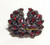 Juliana D&E Brooch Ruby Blood Red Black Japanned Filigree Laurel Horseshoe Pin Vintage DeLizza Elster Jewelry Gift