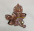 Juliana D&E Brooch Rose Pink Molded Glass Leaf Pin Vintage DeLizza Elster Designer Jewelry Gift